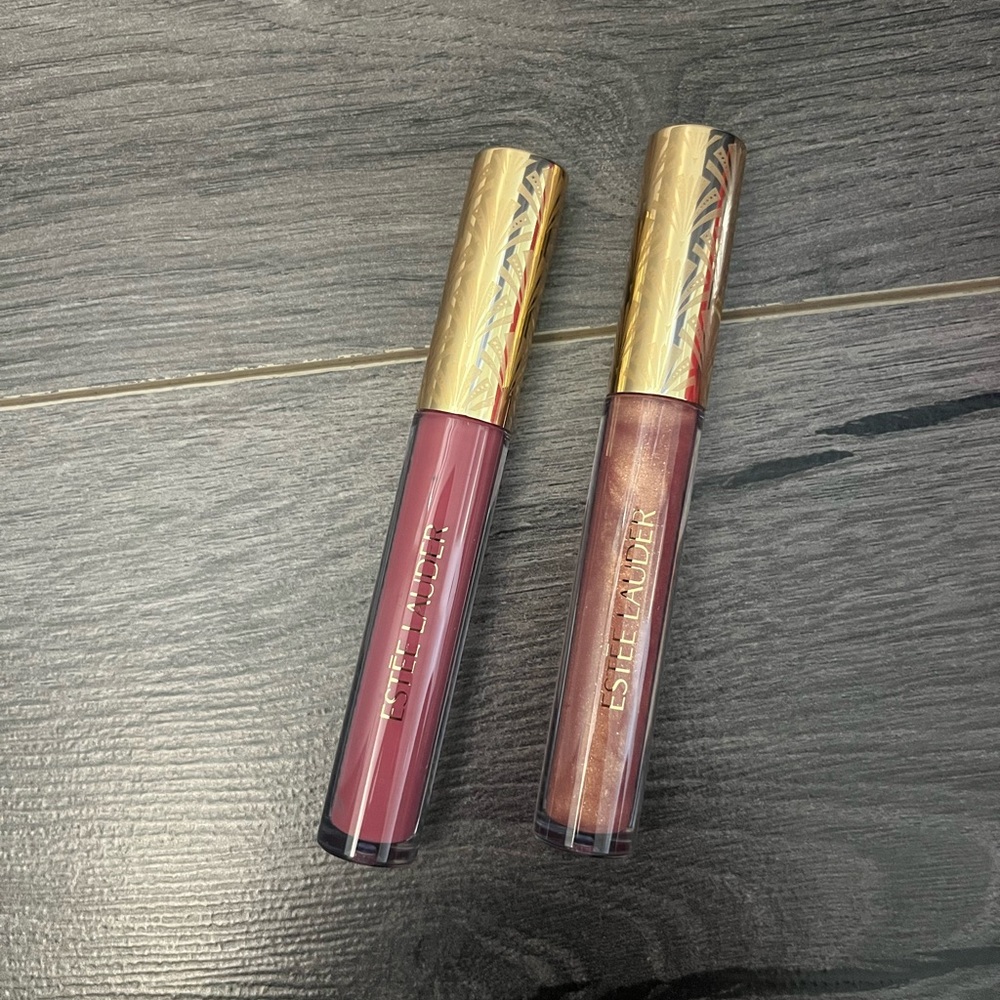 Bundle of 2 Estée Lauder lip gloss in full six Beneath the sheen Pink persuasion
